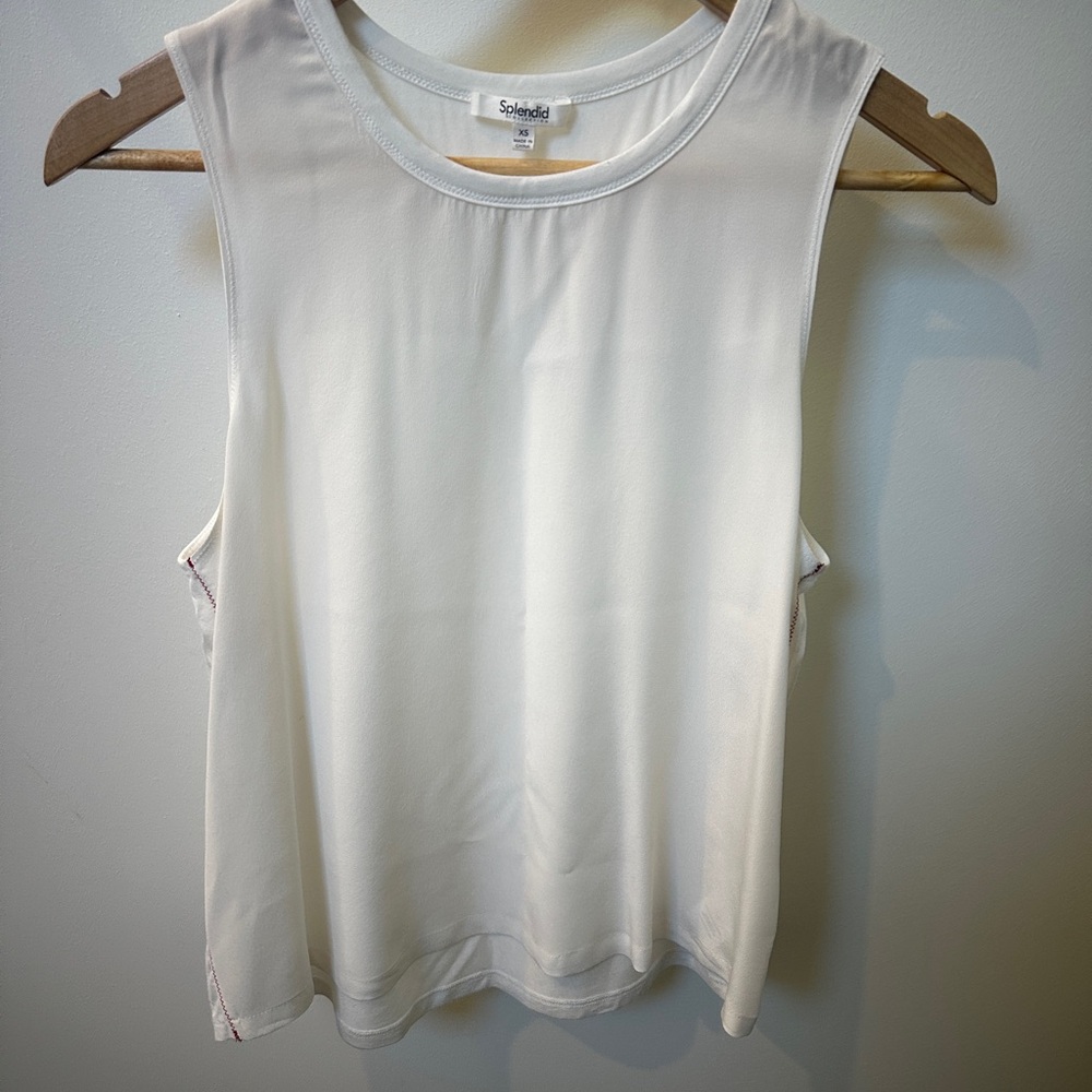 Splendid Women's White Sleeveless Top